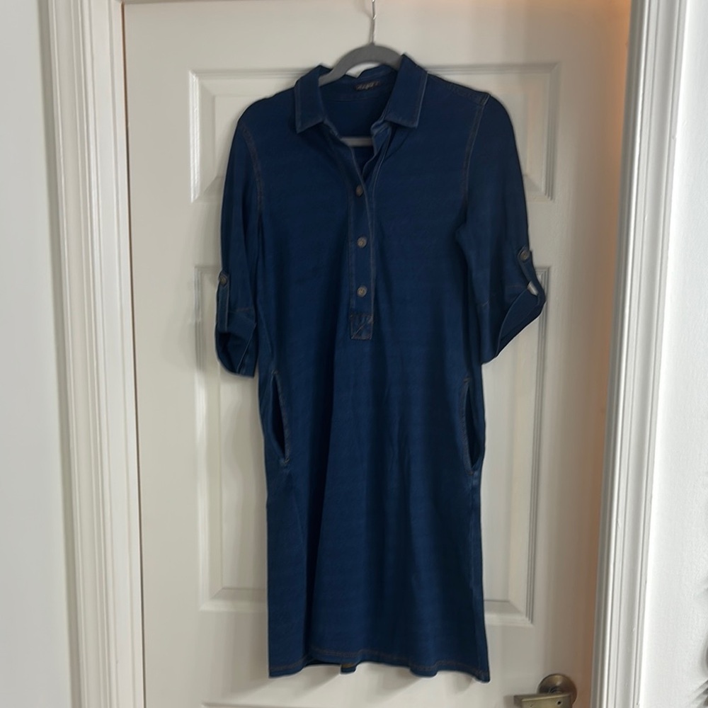 Blue Denim Shirt Dress